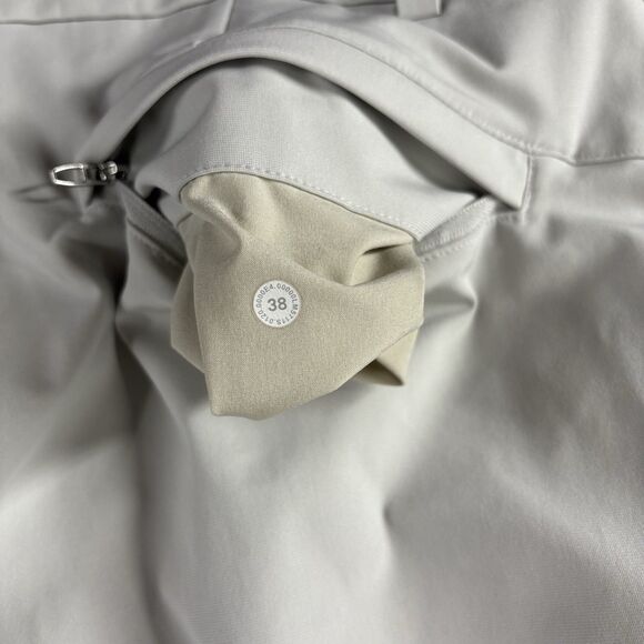 Lululemon Pants Mens 38x28 White Silver Commission Classic Fit Chino Work Golf - Picture 7 of 7